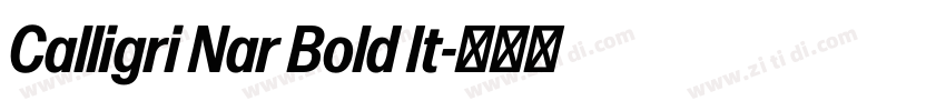 Calligri Nar Bold It字体转换